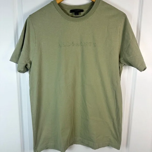 All Saints Olive Unisex Short Sleeve Tee - Picture 6 of 8